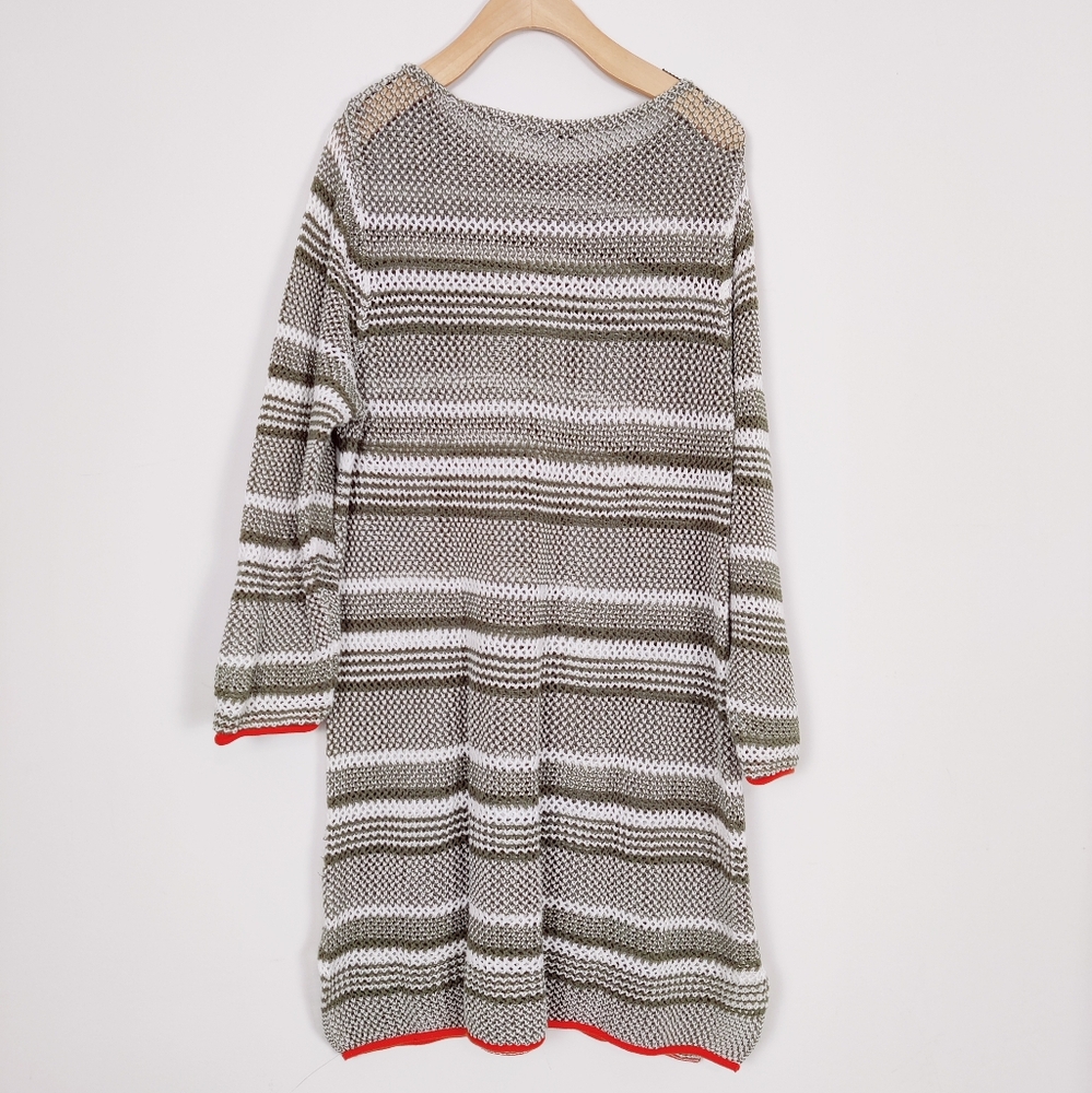 Eight Eight Eight Women's Plus Size Striped Knit Sweater Dress - 2X 100% Cotton